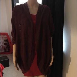 Forever 21 Burgundy Shrug Fits XL-XXL